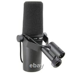 Microphone de radiodiffusion vocale dynamique à directivité cardioïde Shure SM7B scellé dans une boîte - Noir