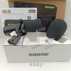 Microphone dynamique SM7DB noir avec préampli intégré pour streaming et enregistrement de podcast