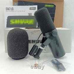 Microphone dynamique SM7DB noir avec préampli intégré pour streaming et enregistrement de podcast