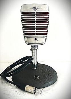 Microphone dynamique Shure 51 Sonodyne des années 1950, vintage, original et fonctionnel.