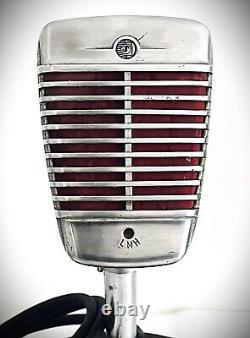 Microphone dynamique Shure 51 Sonodyne des années 1950, vintage, original et fonctionnel.