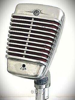 Microphone dynamique Shure 51 Sonodyne des années 1950, vintage, original et fonctionnel.