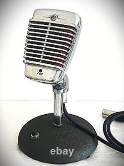 Microphone dynamique Shure 51 Sonodyne des années 1950, vintage, original et fonctionnel.