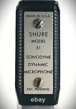 Microphone dynamique Shure 51 Sonodyne des années 1960, élément d'origine, beau