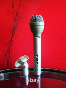 Microphone dynamique Shure 579SB vintage des années 1980 avec accessoires 540 575 533SA de basse impédance