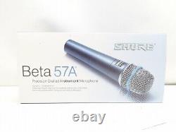 Microphone dynamique Shure Beta57A pour enregistrement de caisse claire, guitare, basse et amplificateur - Très bon.