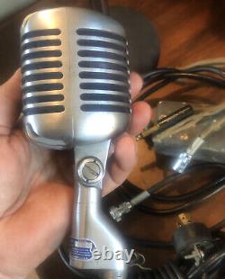 Microphone dynamique cardioïde Shure Brothers 55S Unidyne de 1953 avec câble/support - Elvis