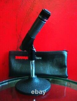 Microphone dynamique cardioïde Shure PE65L des années 1980 avec accessoires SM57