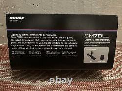 Microphone dynamique de podcast SHURE SM7B avec accessoires de BOÎTE ORIGINALE Vendeur américain