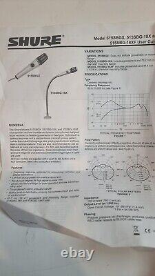 Microphone dynamique filaire Shure 515SBG-18X dans sa boîte d'origine