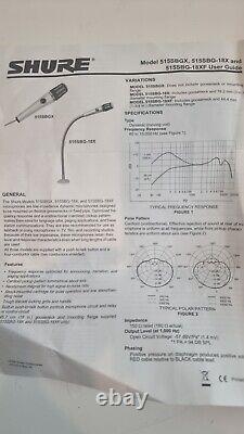 Microphone dynamique filaire Shure 515SBG-18X dans sa boîte d'origine