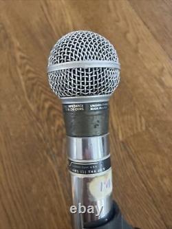 Microphone dynamique unidirectionnel Shure SM-58 à double impédance 50 et 150, fabriqué aux États-Unis.