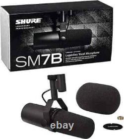 Microphone dynamique vocal de diffusion cardioïde Shure SM7B scellé dans sa boîte, noir, neuf