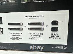 Microphone sans fil double canal Shure avec 2 microphones à main BETA 58A transparents