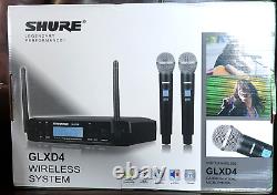 Microphone sans fil double canal pour voix GLXD4 SHURE 2 BETA58A GLXD24