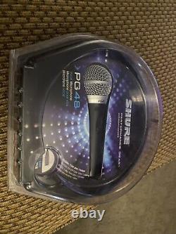 Microphone vocal Shure PG48 Performance Gear XLR-CLR NEUF Dans La Boîte 2001 Rétro