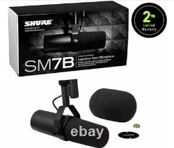 Microphone vocal/broadcast Shure SM7B dynamique cardioïde avec livraison gratuite.