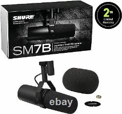 Microphone vocal / de diffusion Shure SM7B d'origine, dynamique cardioïde, expédition gratuite.