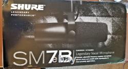 Microphone vocal dynamique Shure SM7B à directivité cardioïde NEUF + filtre anti-pop ROUGE FONCÉ