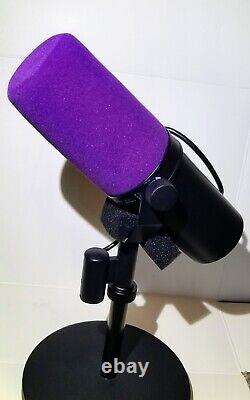 Microphone vocal dynamique Shure SM7B à directivité cardioïde NEUF + filtre anti-pop VIOLET.