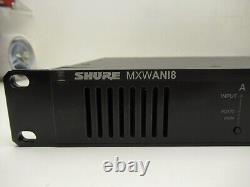 Module d'interface réseau audio Microflex Shure MXWAN18 avec fils et bloc d'alimentation