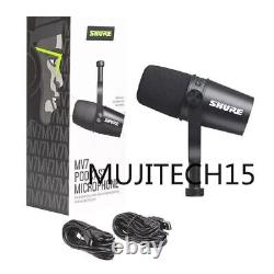 NOUVEAU Microphone dynamique pour podcasting MV7 USB XLR noir