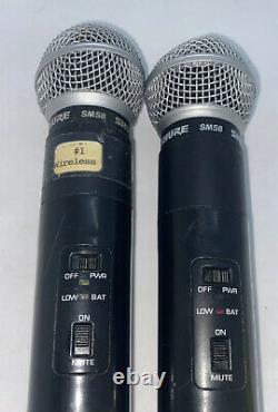 Paire De Shure Sm58 Microphone T2 Vocal Artist Transmetteur Sans Fil