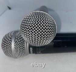 Paire De Shure Sm58 Microphone T2 Vocal Artist Transmetteur Sans Fil