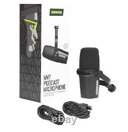 Pour Shure MV7 Microphone vocal / de diffusion dynamique cardioïde avec sorties USB et XLR