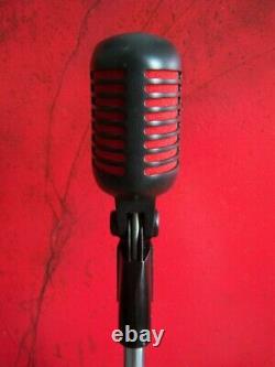 Rare Shure 55 Super 55-bcr Dynamique Microphone Cardioïde Rouge / Noir W Poche
