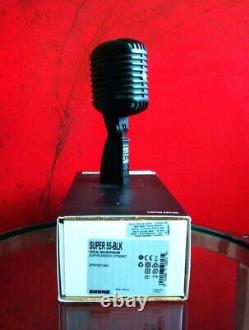 Rare Shure Super 55-BLK microphone dynamique cardioïde avec pochette de micro 55S / BCR #1