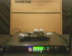 Récepteur sans fil Shure UR4S+ incluant un microphone avec le Beta 58 et (2) SM 58.