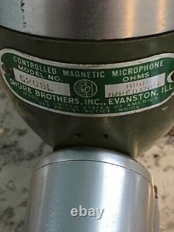 Shure 520sl Green Bullet Controlled Magnetic Microphone -w- Câble