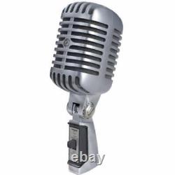 Shure 55sh Series II Microphone Dynamique Pour Vocal Avec Interrupteur On/off Argent
