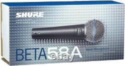 Shure Beta58a-x Super Cardioïde Microphone Dynamique Pour Vocals Du Japon Nouveau