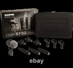 Shure Dmk57-52 Drum Microphone Kit Avec Sm57 Mic, Beta52a Kick Drum Mic, Et Montage