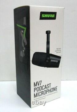 Shure Mv7 Usb Et Xlr Microphone Dynamique Black Podcasting, Streaming & Gaming