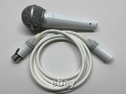 Shure SM48W-LC SM48 Blanc Microphone Rare Édition Limitée avec Pince et Câble XLR Neutrik