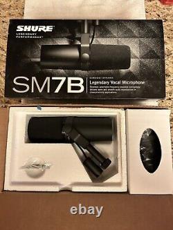 Shure SM7B Microphone vocal dynamique cardioïde à boîte ouverte jamais utilisée.
