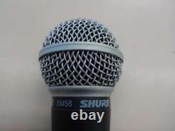 Shure Sm58 Black Dynamic Vocal Microphone Vocal Bon État Du Japon
