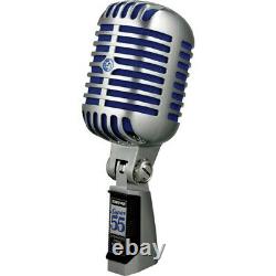 Shure Super 55 Microphone Dynamique Supercardioïde (chrome Avec Mousse Bleue)