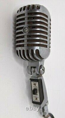 Shure Unidyne Modèle 55sw Vintage Microphone Dynamique Aveccable. Non Testée Comme Étant