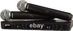 Système de microphone sans fil Shure BLX288/SM58 à double canal avec microphone à main SM58