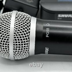 Système de microphone sans fil Shure BLX4-J10 et BLX2 SM58-J10 testé et fonctionnant.
