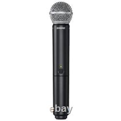 Système de microphone sans fil double Shure BLX288/SM58 avec 2 micros vocaux SM58 de bande H9