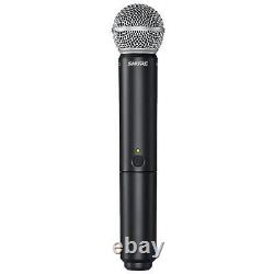 Système de microphone sans fil double Shure BLX288/SM58 avec 2 micros vocaux SM58 de bande H9