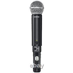 Système de microphone sans fil double Shure BLX288/SM58 avec 2 micros vocaux SM58 de bande H9