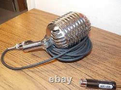 Vintage 1940 De Shure 55 Fatboy Dynamic Cardoid Microphone Elvis Déco Avec Câble