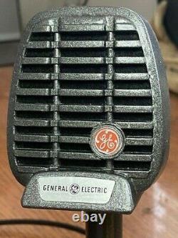 Vintage 1950 Ge-shure CM Microphone Dynamique Avec Support De Bureau Restauré