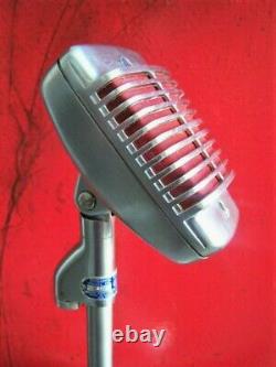 Vintage 1950 Shure 51 Dynamic Microphone W Période Turner Stand Nat King Cole